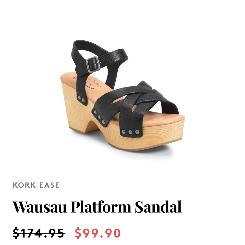 Kork Ease/Anthropologie Wausau Platform Sandals Size 8